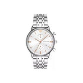 Emporio Armani Men’s Chronograph Quartz Stainless Steel Silver Dial 43mm Watch AR1933